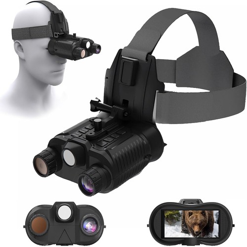 Hunting Infrared Night Vision Binoculars 3D Head Mounted Goggles With Light 400M