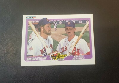 1990 FLEER #632 BOSTON IGNITERS (WADE BOGGS, MIKE GREENWELL