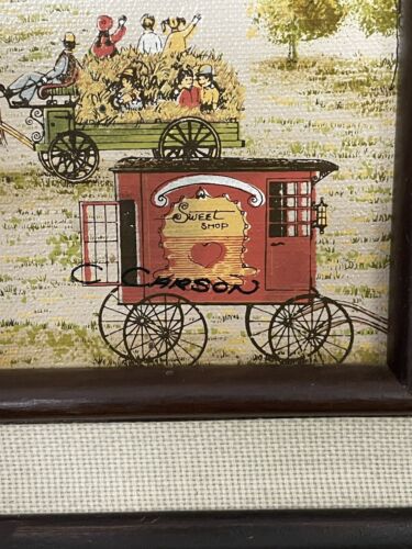 Vintage Amish Scenes Framed C. Carson Paintings, Set of 2 - Picture 8 of 9