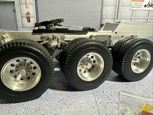 New Aluminum Tamiya 1/14 R/C Semi Truck 3 Axles Dolly Trailer 5th wheel Coupler - Picture 3 of 24