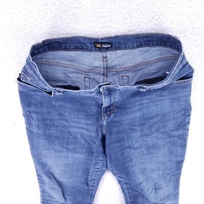 Lee Jeans Denim Cotton Womens SZ 10 Blue Straight Stretch VTG Mid
