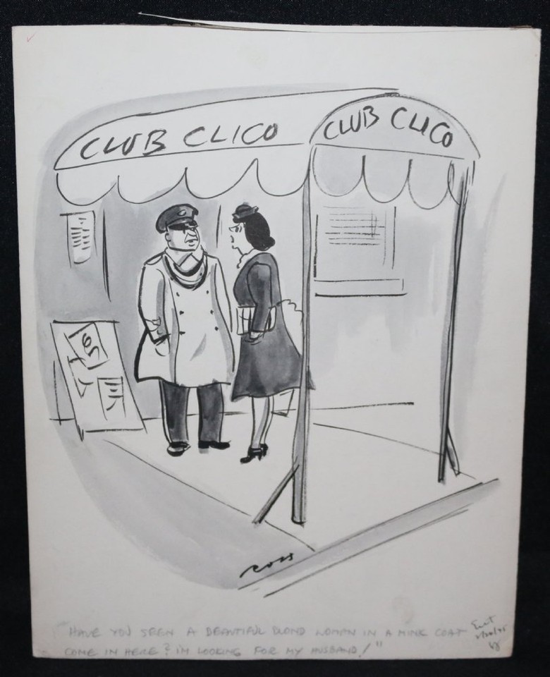  I'm trying to find my husband!'' Humorama Gag - Signed art by Al Ross Comic Art