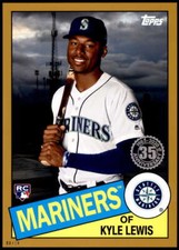 Kyle Lewis 2020 Topps 1985 35th Anniversary Series 2 5x7 Gold #85TB-41 8/10 Mari