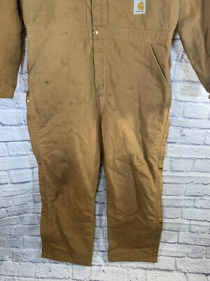 Vintage Carhartt Insulated Lined Winter Coveralls Size 44 Regular