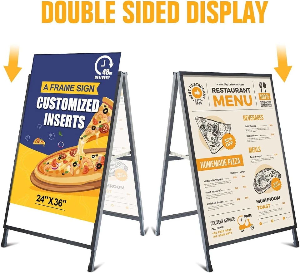 A Heavy Duty A-Frame Sidewalk Sign 24 x36 Inch Full-color Printed,Sidewalk Sign - Image 4 of 4