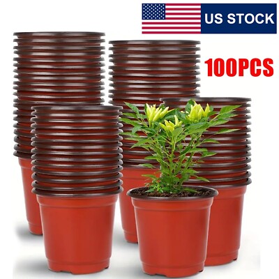 100PCS Large Plant Flower Pots Nursery Garden Seedlings Starting Pot Container