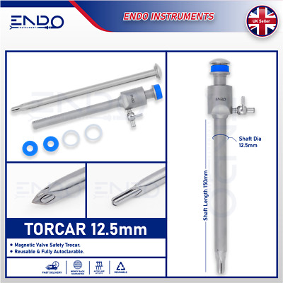 ENDO  New Bariatric Surgery Trocar 12mm 150mm Long Cannula Trocars 12.5mm 15cm