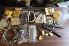 LOT telephone wall adapters cords couplers crimper