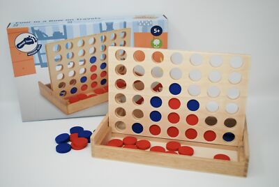 Four in a Row on Travel Board Game Strategy Game Small Foot