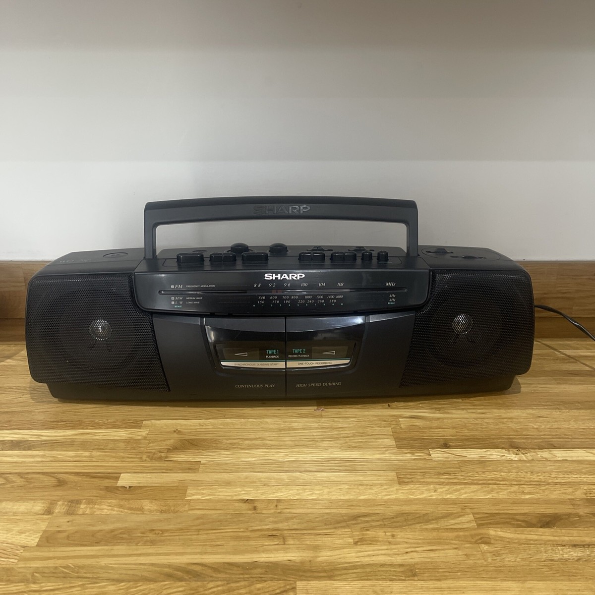 Sharp WQ-286 Stereo Radio Cassette Player Recorder Boombox ⚠️No