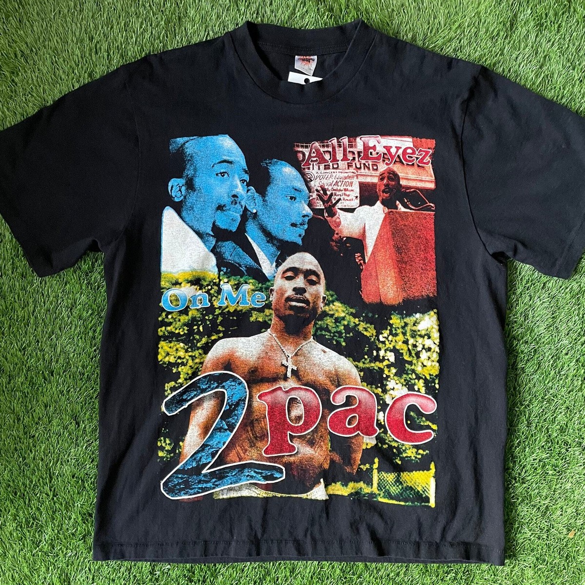 トップス 2Pac raptee rap tee raptees vintage Vintage Tupac Shakur Bootleg Rap Tee the Roxx Y2K Streetwear