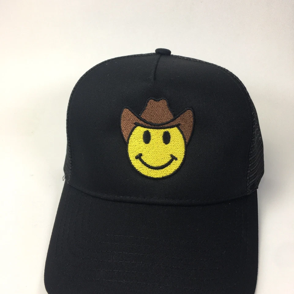Lote de 2 Sombreros de Camionero Estilo Vintage Malla Negra Hank Jr. Smiley Envío Gratis Foto 2 de 4
