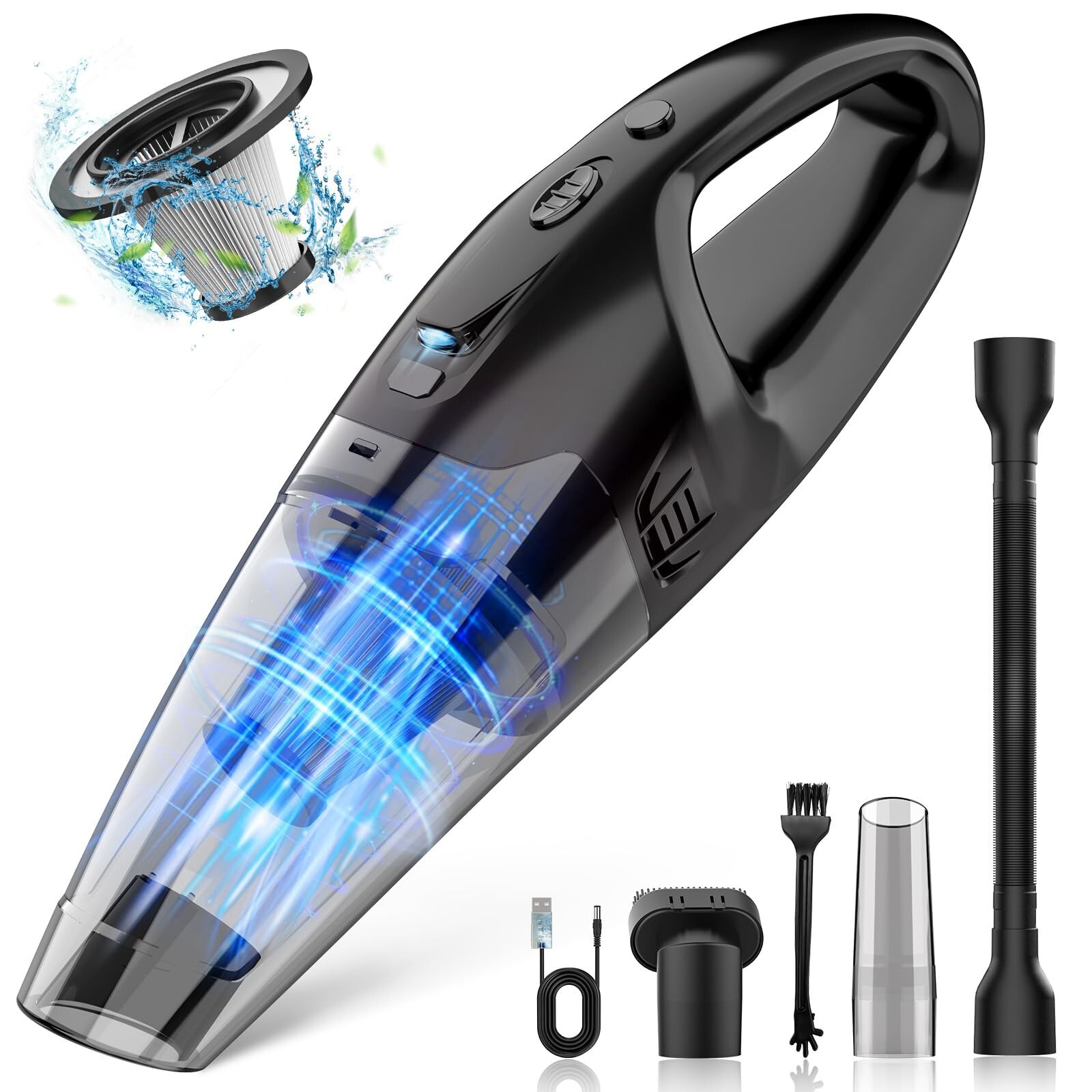 Handheld Vacuum Cordless Rechargeable 3-in-1, Dust Busters Cordless Rechargea...-image