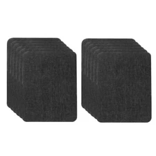 Denim Iron-on Patches, 12Pcs Sew-on Fabric Patches, Black 5 x 3.7"