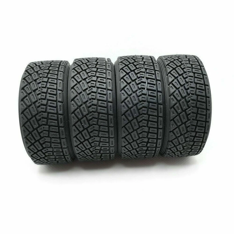 4Pcs For RC 1/10 Rally RC Off Road Car Soft Rubber Tires HSP HPI PP0189 Model - Image 2 of 4