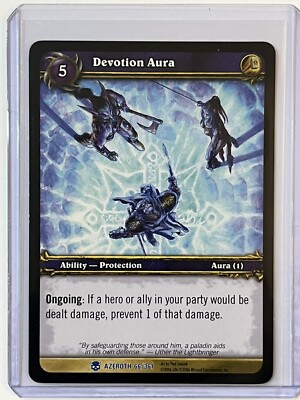 2006 World Of Warcraft DEVOTION AURA Rare #66 Heroes Of Azeroth WoW NM/Mint