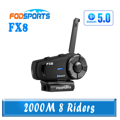 FX8 Motorcycle Helmet Intercom Bluetooth Rider Headset 2000M FM