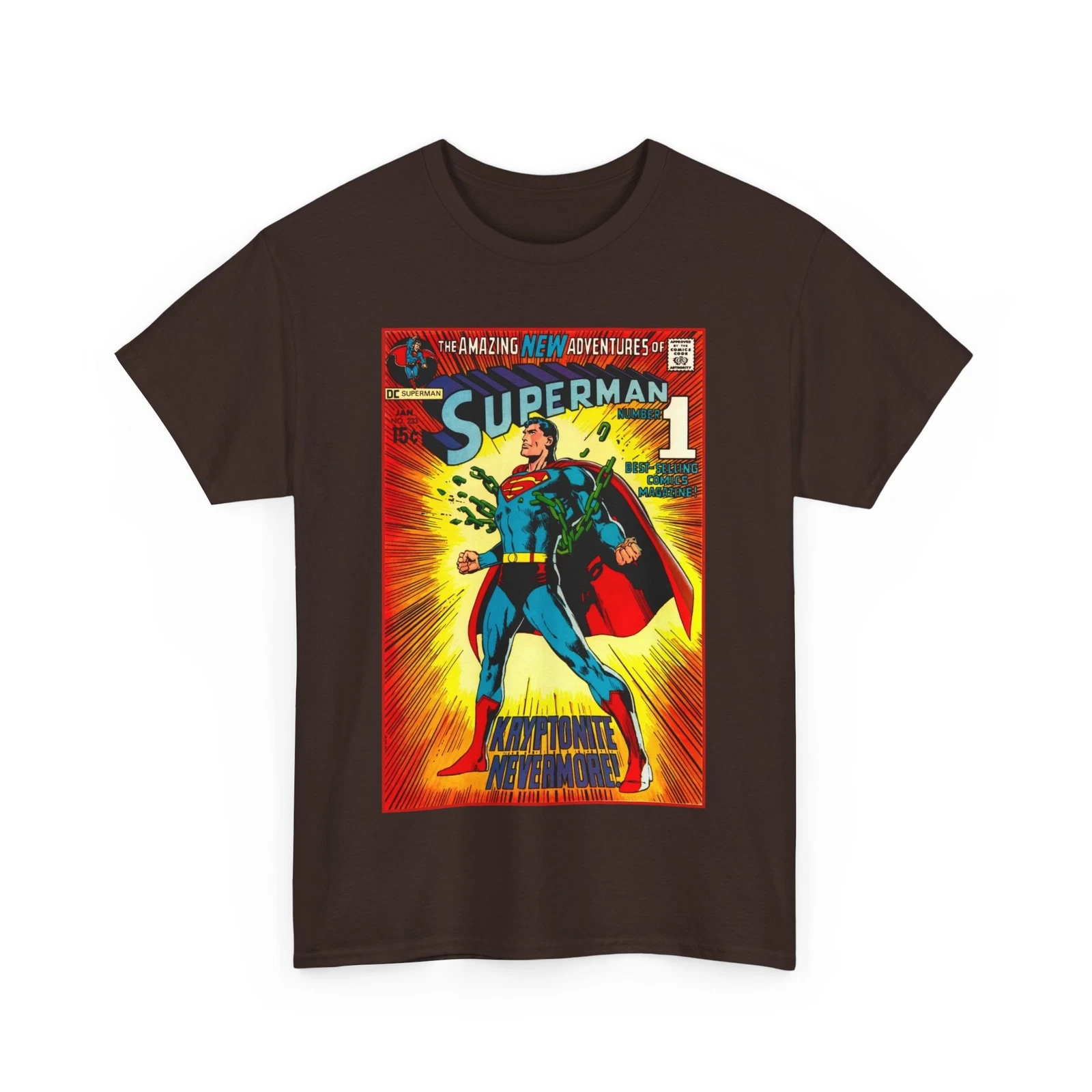 Superman T-Shirt - #233 Kryptonite No More - Classic DC Comics Bronze Age Cover