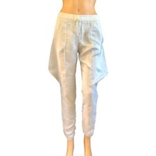 EMPORIO ARMANI women's pale blue silk trousers pants size 6