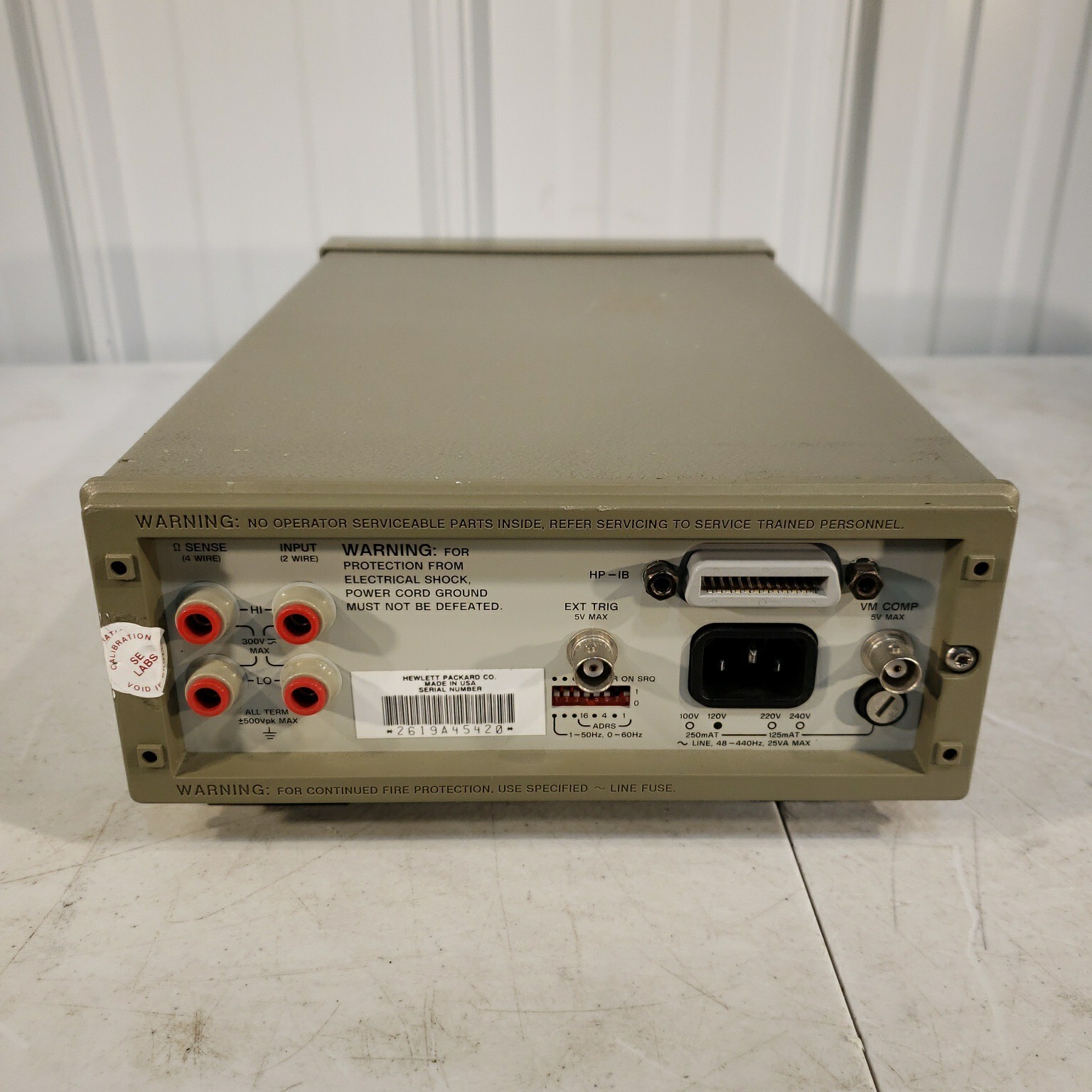 Hewlett Packard HP 3478A 5.5Digit Digital Multimeter Tested Working