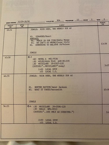 12/29/90 RICK DEES TOP 90 OF 1990 YEAR END SPECIAL PT 1: PRINCE, PEBBLES, ALIAS - Picture 4 of 11