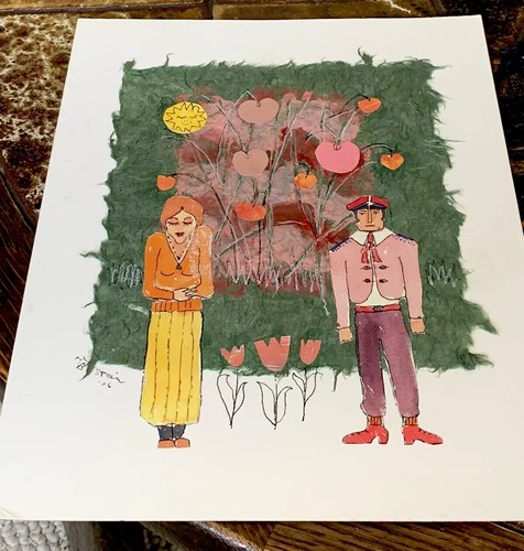“Spring Love" Original Collage Mixed Media , Framed 14”x 17” and Signed - Picture 11 of 20
