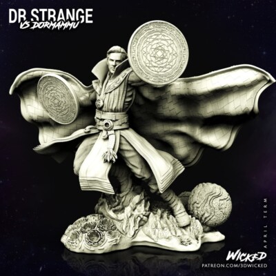 3D gedruckte 16K MARVEL Fan Made Dr Strange Statue bis 350mm