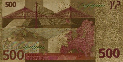 🇪🇺 E.U. 500 EUR Euro Gold Banknote Bill Money Fantasy Novelty Gift - Picture 2 of 5