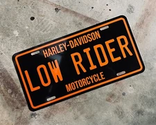 Harley Davidson Low Rider Vintage Style License Plate Dyna Low Rider S Outlaw HD