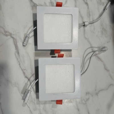 PARMIDA (2 Pack) 4 Inch Ultra-Thin LED Recessed Ceiling Light with Junction Box
