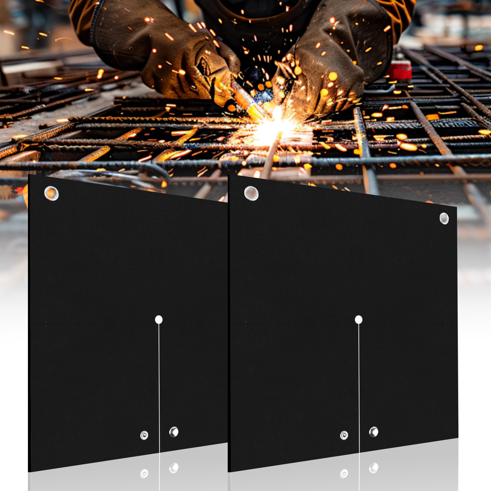 High Temp Carbon Felt Welding Blanket to 1800°F Fireproof Thermal Resistant Pad