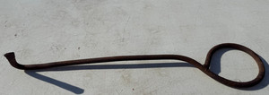 Vintage 24" Iron Handle Fireplace Hearth Wood Burner Log Poker Tool Camping