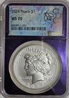 2024 Peace Silver Dollar NGC MS 70 Purple Core