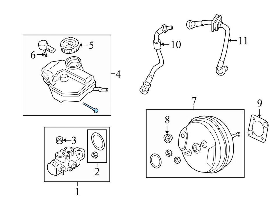 BMW 540I 2017-2023 - depósito de líquido de frenos/tanque 6871185 Foto 4 de 4
