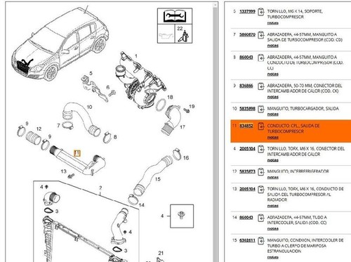 13251682 druckschlauch turbolader 5425067 OPEL ASTRA H A04 1.9 CDTI L48 2004