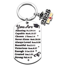 Class of 2026 Personalized Graduation Keychain for Him Her High School Gift