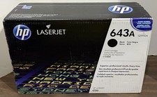 Genuine HP 643A Black Toner Cartridge Works with HP Color LaserJet 4700 Series