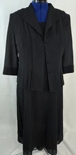Danny & Nicole women's Black chiffon 2 piece separates jacket dress size 12P