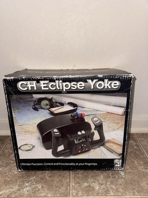 CH Products Eclipse Yoke Flight Simulator Control Stick 200-616 USB PC Computer