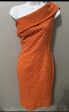 NWT CHIARA BONI Cocktail Bodycon Dress Gigliola Print 3/4 Sleeve Size US 4/6 42