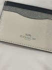 COACH slim id card case in chalk multi-colorblock crossgrain leather — photo 3