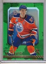 2016-17 Fleer Showcase hockey Connor McDavid EX 2017 GREEN card EDMONTON OILERS