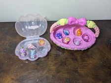 Hatchimals CollEggtables 2 Sets 18 Animals-2 Cases - 1 Basket/1 Oyster Shel