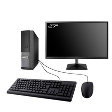 PC Dell Optiplex 3020 SFF Ecran 27" Intel I3-4130 RAM 16Go SSD 250Go Wifi W11