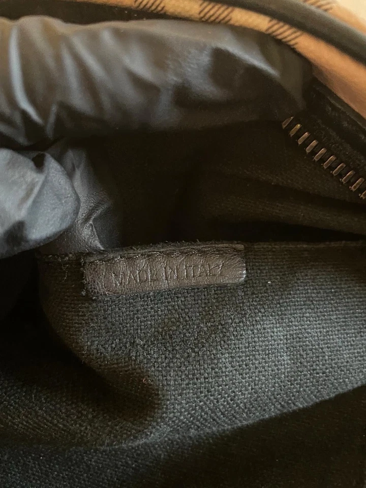 Unisex BURBERRY Beige/Black Haymarket Check PVC Canvas & Leather Crossbody Bag - Image 4 of 4