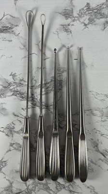 LOT of 5 V. Mueller Bruns Curette Germany Stainless Steel