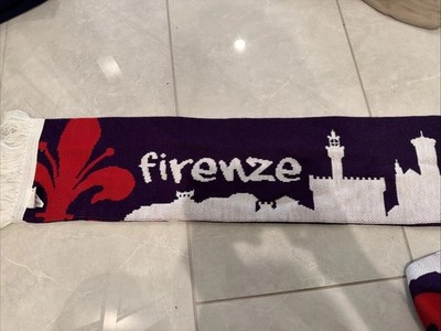 Fiorentina Scarf Italian Soccer W/ Florence Skyline Print Firenze Italy Official