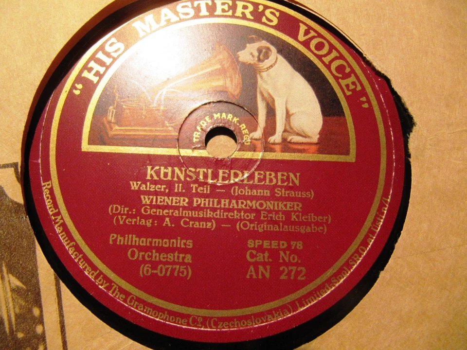 1928 Erich Kleiber Vienna Philharmonic STRAUSS Artists Life KUNSTLERLEBEN AN 272 Foto 2 de 3