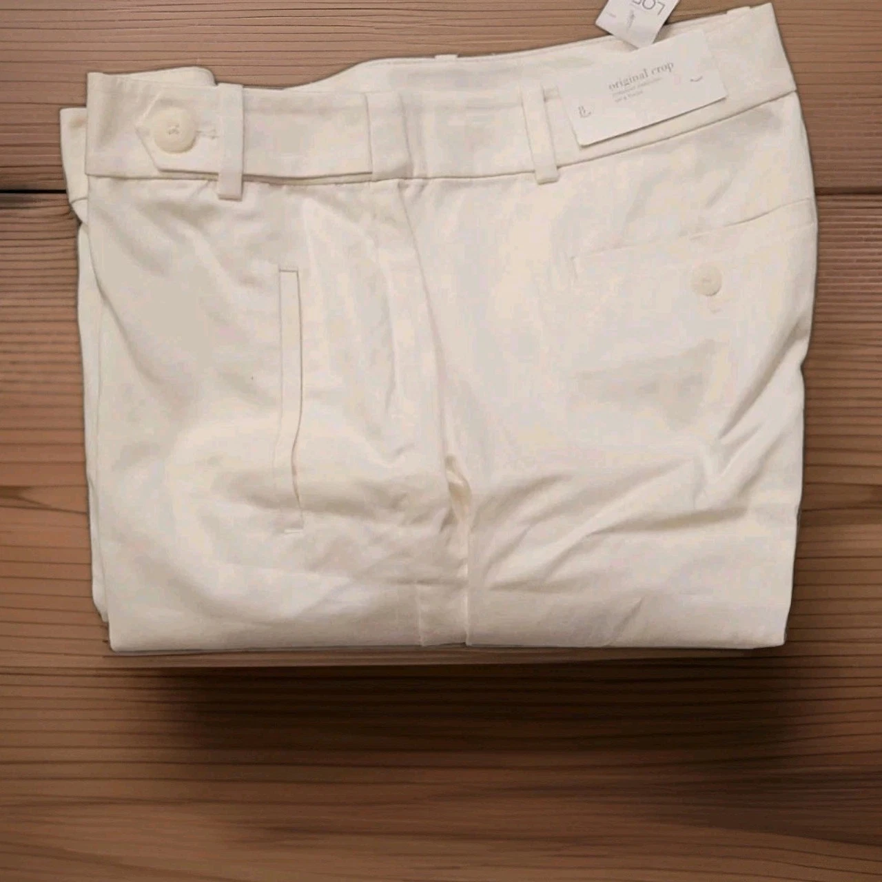 NEW! - LOFT Original Crop Capri Pants Women's, Size 8, Cotton, White, Pockets
