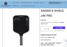 165 Pickleball Paddle - Honolulu Pickleball Company - SWORD SHIELD J4k PRO